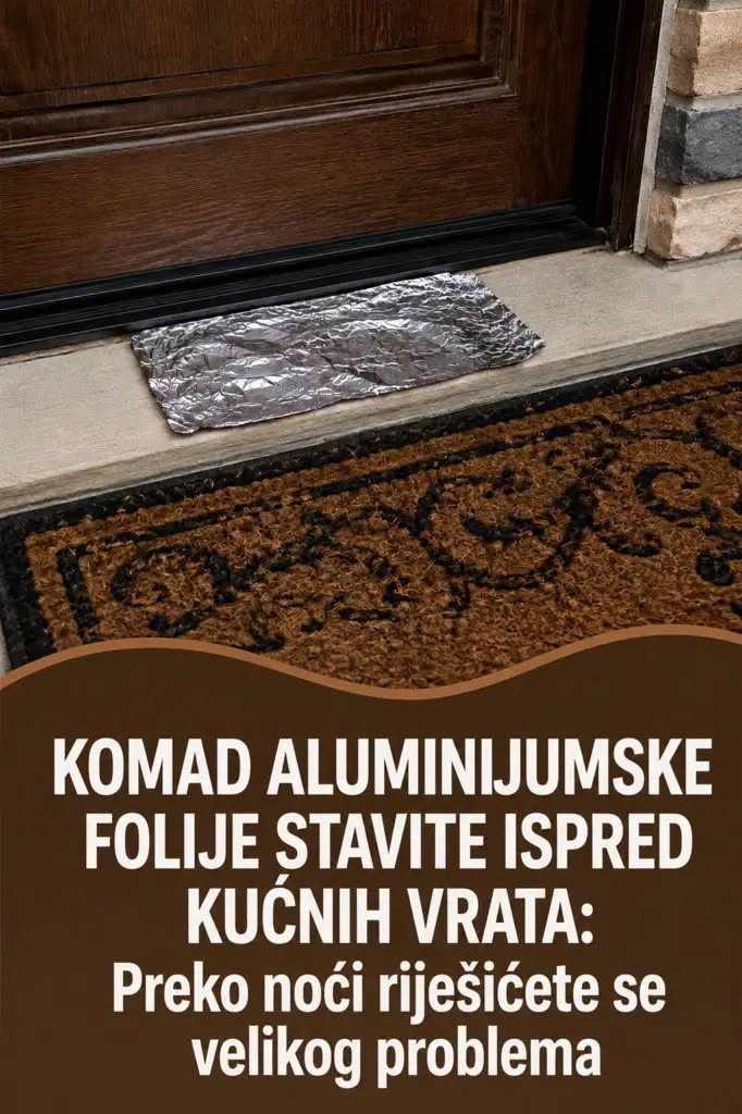 Komad aluminijumske folije stavite ispred kućnih vrata: Preko noći riješićete se velikog problema - featured image
