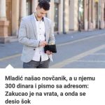 Mladić našao novčanik, a u njemu 300 dinara i PISMO sa adresom: Zakucao je na vrata, a onda se desio ŠOK Mladić našao novčanik, a u njemu 300 dinara i PISMO sa adresom: Zakucao je na vrata, a onda se desio ŠOK - featured image