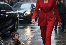 Moćna žena je bacila prljavu vodu na beskućnog dečaka — Ali kada je ugledala crveni rođeni znak na njegovoj ruci, njen svet se promenio… Moćna žena je bacila prljavu vodu na beskućnog dečaka — Ali kada je ugledala crveni rođeni znak na njegovoj ruci, njen svet se promenio… - featured image