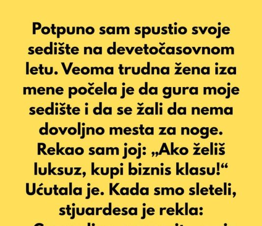 Platio sam svoje sedište — spustiću ga koliko god hoću Platio sam svoje sedište — spustiću ga koliko god hoću - featured image