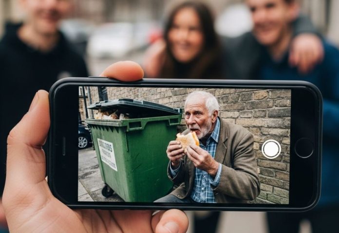 Snimao je starca kako jede iz kontejnera da bi mu se smejao na internetu: Kada je došao kući, otac mu je lupio šamar, pokazao snimak i otkrio ko je taj prosjak. - featured image Snimao je starca kako jede iz kontejnera da bi mu se smejao na internetu: Kada je došao kući, otac mu je lupio šamar, pokazao snimak i otkrio ko je taj prosjak. - featured image