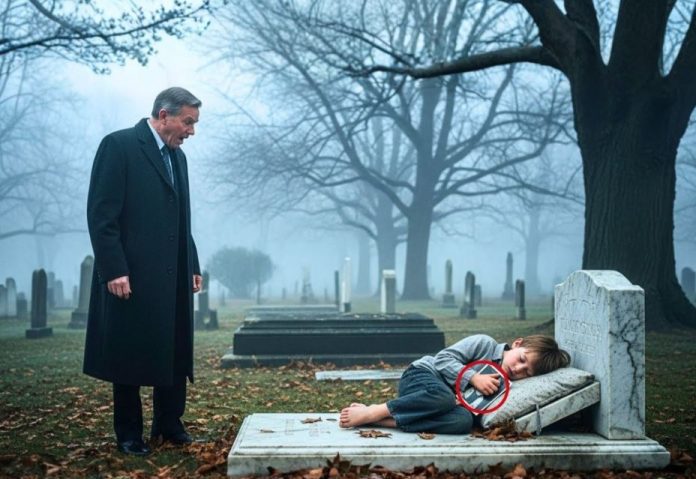 Milijunaš posjećuje grob svoje supruge i pronalazi malog dječaka kako leži sam… ono što otkrije je užasno. - featured image