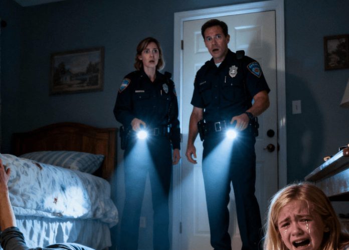 Jecajući, djevojčica je nazvala 911: “Moj tata i njegov prijatelj su pijani… opet to rade mami!” Policajci su pojurili prema kući — a ono što su tamo zatekli ostavilo ih je užasnute… - featured image