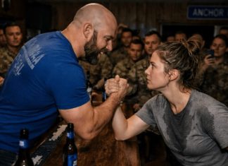 U baru za vojnike, muškarac je namerno prosuo vodu po meni, a zatim me izazvao da testiram svoju snagu u meču u rvanju rukama. Bio je siguran da sam samo obična domaćica, ali nije imao pojma ko sam zapravo i šta sve mogu 😱😨 U baru za vojnike, muškarac je namerno prosuo vodu po meni, a zatim me izazvao da testiram svoju snagu u meču u rvanju rukama. Bio je siguran da sam samo obična domaćica, ali nije imao pojma ko sam zapravo i šta sve mogu 😱😨 - featured image