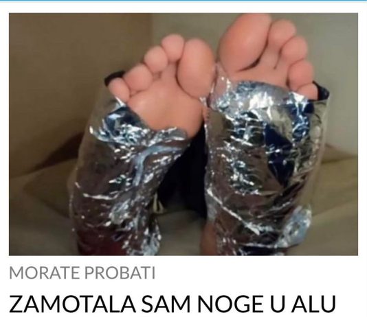 ZAMOTALA SAM NOGE U ALU FOLIJU I DRŽALA SAT VREMENA: REZULTAT JE FENOMENALAN- Evo šta se desilo! ZAMOTALA SAM NOGE U ALU FOLIJU I DRŽALA SAT VREMENA: REZULTAT JE FENOMENALAN- Evo šta se desilo! - featured image