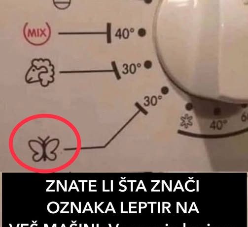 ZNATE LI ŠTA ZNAČI 0ZNAKA LEPTIR NA VEŠ MAŠINI: Ve0ma je korisna, a mnogi je ne k0riste ZNATE LI ŠTA ZNAČI 0ZNAKA LEPTIR NA VEŠ MAŠINI: Ve0ma je korisna, a mnogi je ne k0riste - content image