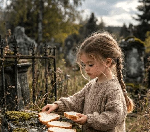 Šestogodišnja devojčica je skoro svake nedelje ostavljala hleb na jednoj grobnici tokom cele godine: njena majka bila je sigurna da samo hrani ptice, ali kada je saznala istinu, bila je zaista užasnuta 😨😢 Šestogodišnja devojčica je skoro svake nedelje ostavljala hleb na jednoj grobnici tokom cele godine: njena majka bila je sigurna da samo hrani ptice, ali kada je saznala istinu, bila je zaista užasnuta 😨😢 - featured image