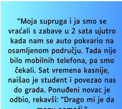 “Supruga i ja smo se vracali sa zabave u 2 ujutro i auto nam staje na osamljenom mjestu…” “Supruga i ja smo se vracali sa zabave u 2 ujutro i auto nam staje na osamljenom mjestu…” - featured image